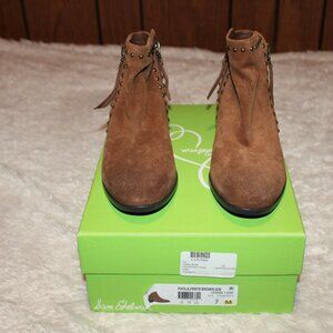 Sam Edelman "Paola" short suede brown boots size 7 NIB